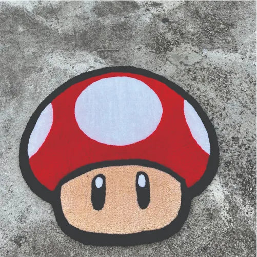 Super Mario Maushroom Rug - fluffy Rugs