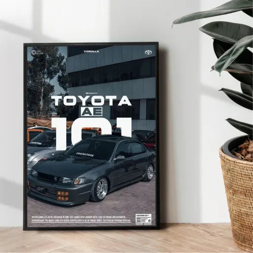 Toyota AE101 poster illustration design - wall art