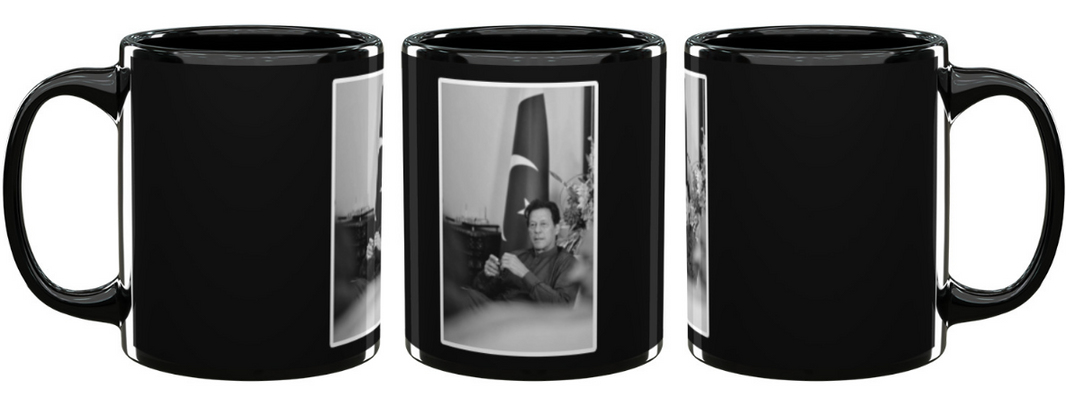 Imran Khan with flag  - coffee mug