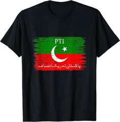 Fight like a khan PTI flag art - t shirt