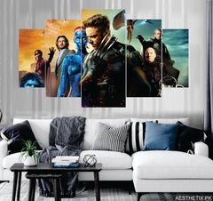 X man set of 5 - panel wall art