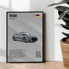 Audi RS 6 avant metal poster design - wall art