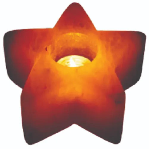 Candle Holder Star Shape / Tea Light Holder Star Natural 4" High Quality Hand Carved