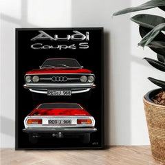 classic Audi coupe S poster design - wall art