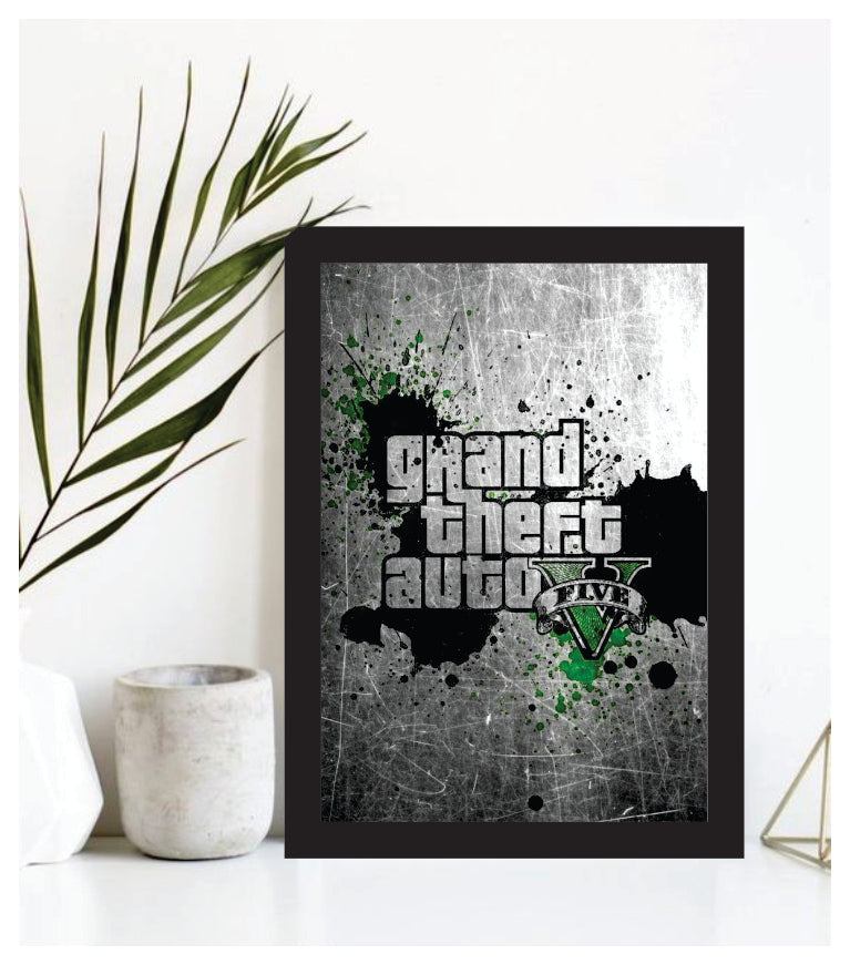 Grand Theft auto (Gta 5) logo poster illustration