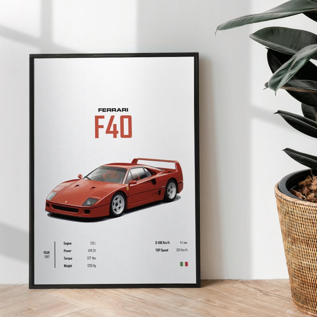 Ferrari F40 - wall art