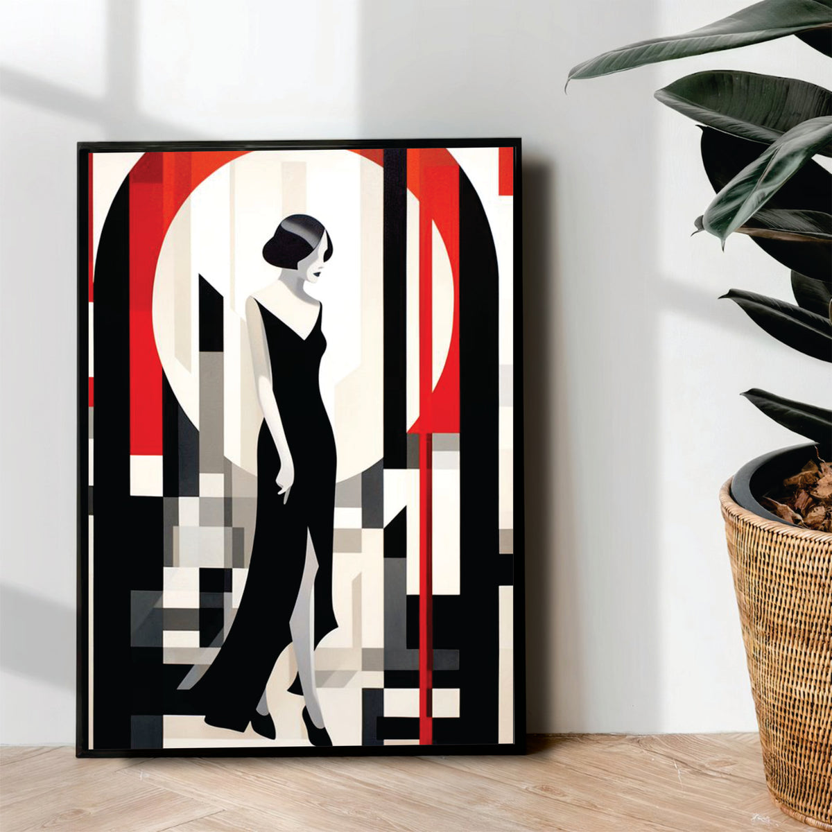 Girl in the Dark Abstract art  - wall Art