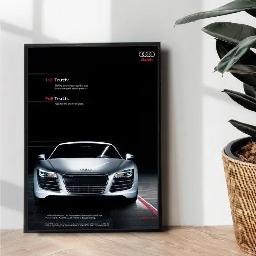 The Audi R8 poster design - wall art