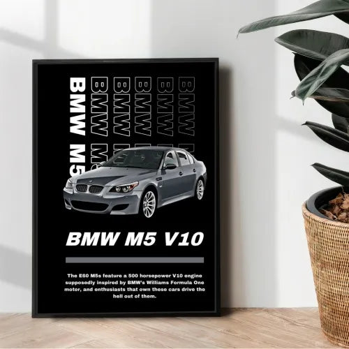 BMW M5 v10 poster - wall art