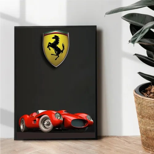 Ferrari 250 Testa Rossa classic poster design - wall art