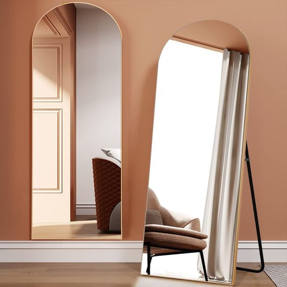 Rounded Framed Standing looking Mirror