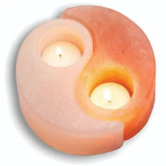 Candle Holder Yin Yang Shape / Tea Light Holder Yin Yang Natural 4" High Quality Hand Carved