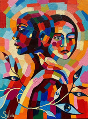 Cubist Painted Abstract Art - wall art