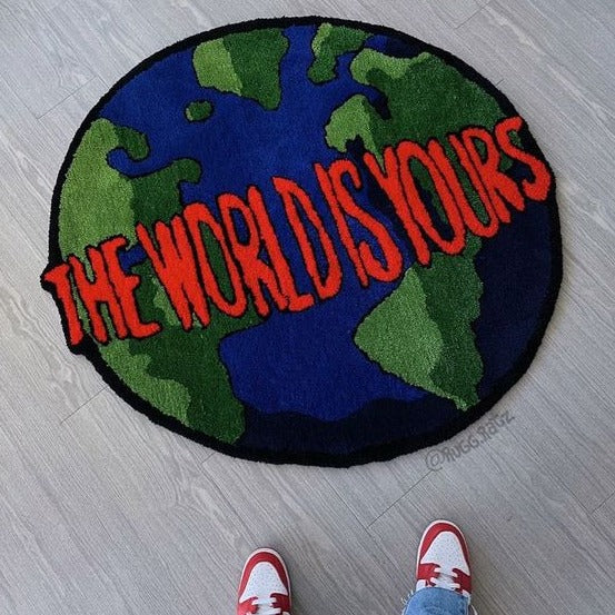 The world is yours rug - fluffy rugs
