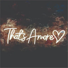 That's Amore wedding neon sign