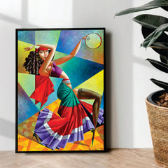 Dancing Girl abstract art - wall art