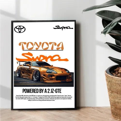 Toyota Supra poster illustration artwork - wall art