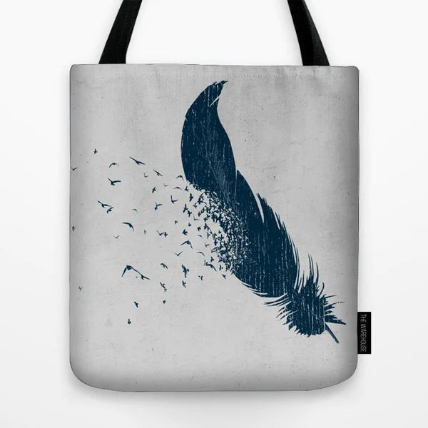 Birds Of A Feather Art Printed Tote Bag
