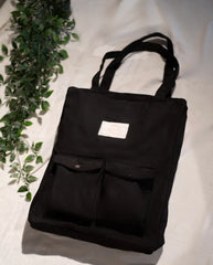 Cotton Double-Pocket Tote Bag