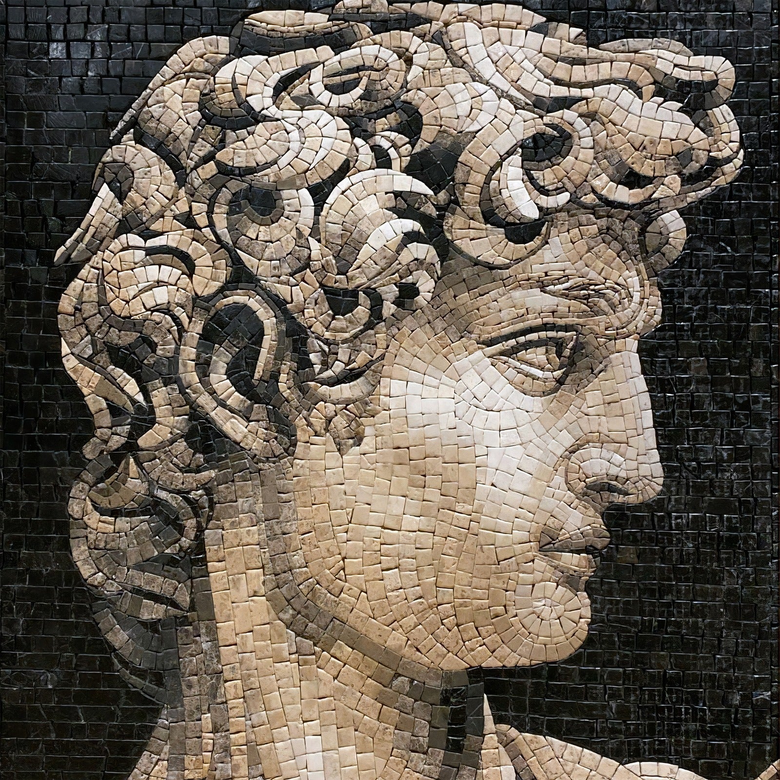 David of Michelangelo Mosaic digital art - wall art