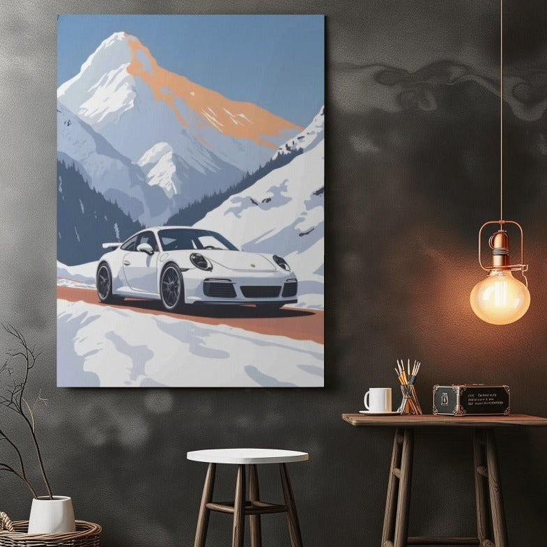 Porsche 911 illustration - wall art