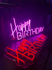 Happy Birthday Neon Sign - Style 2