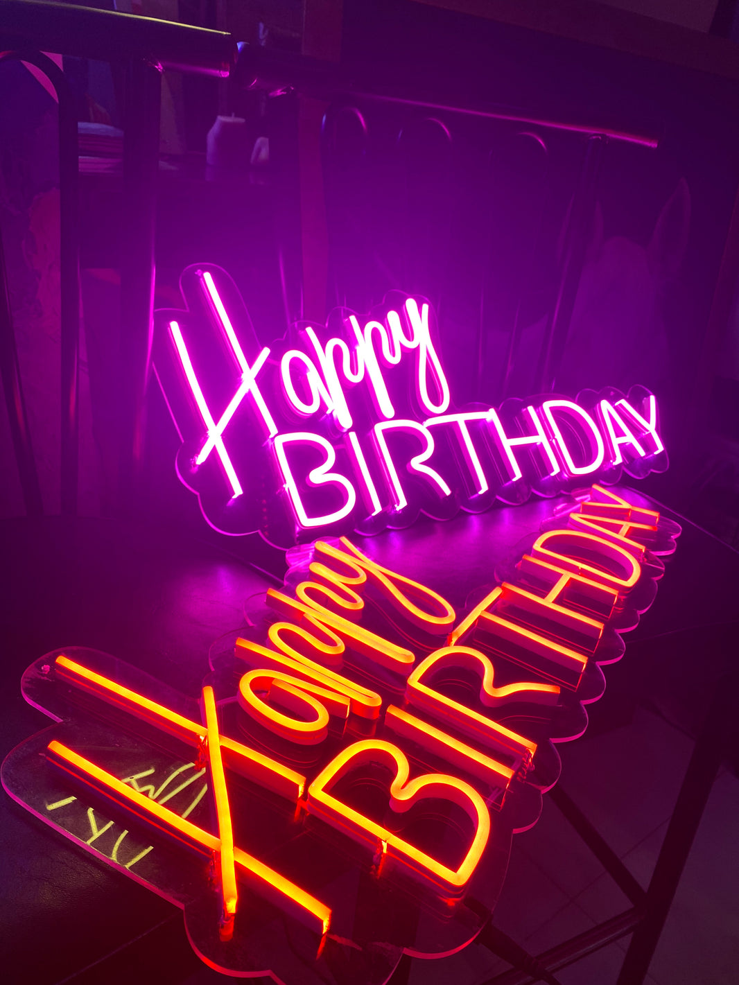 Happy Birthday Neon Sign - Style 2