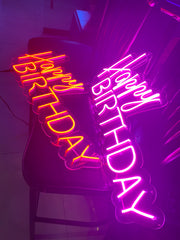 Happy Birthday Neon Sign - Style 2