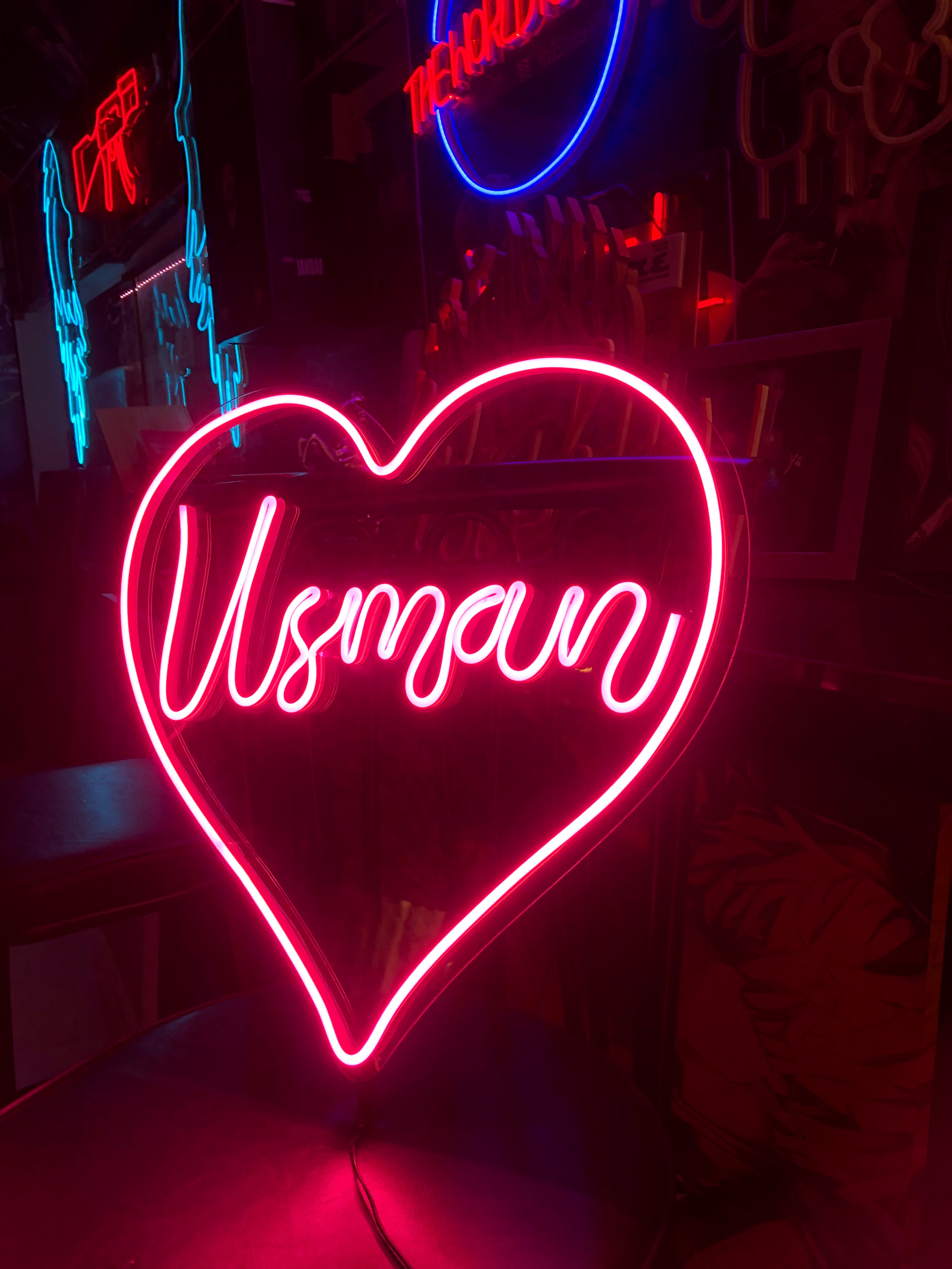 Custom Heart Name Neon Sign