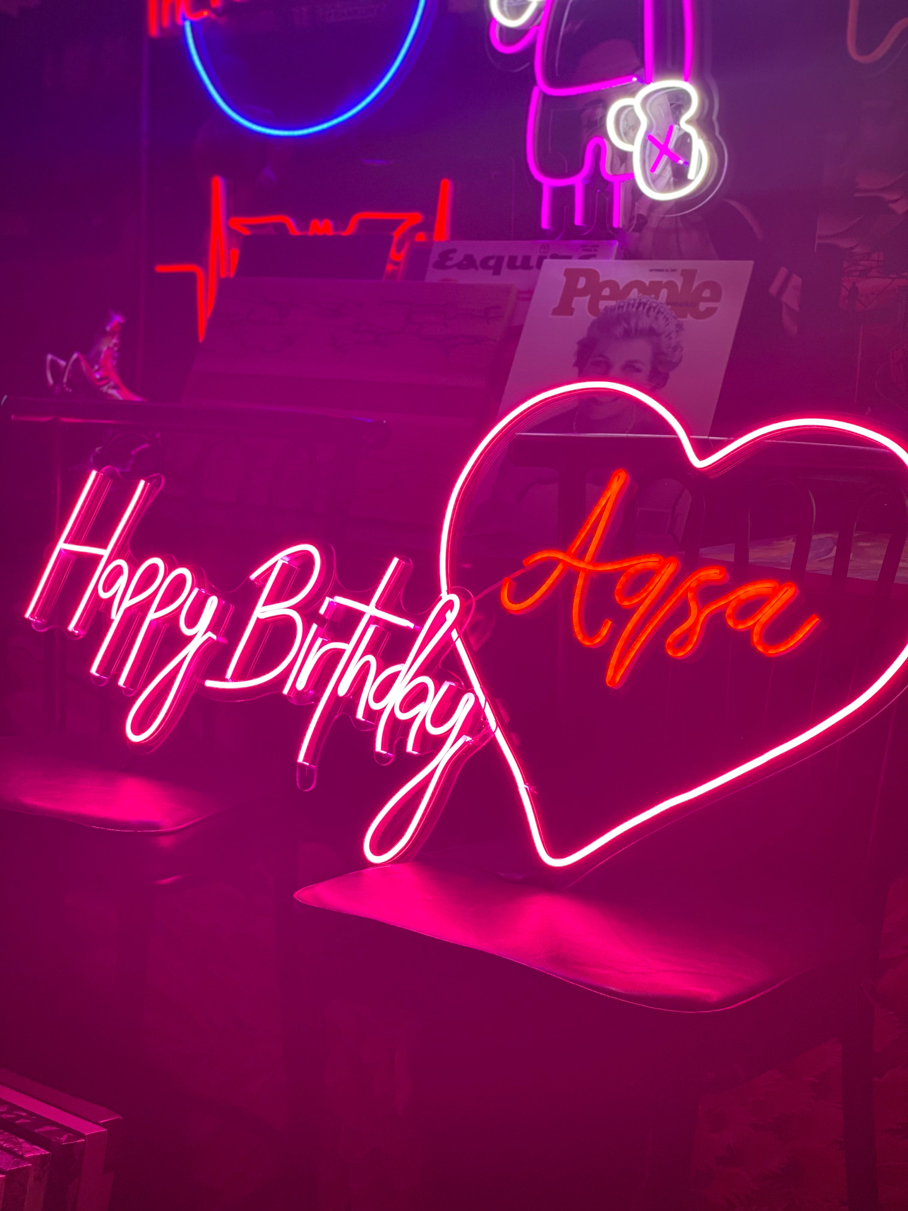 Happy Birthday Neon Sign - Style 1