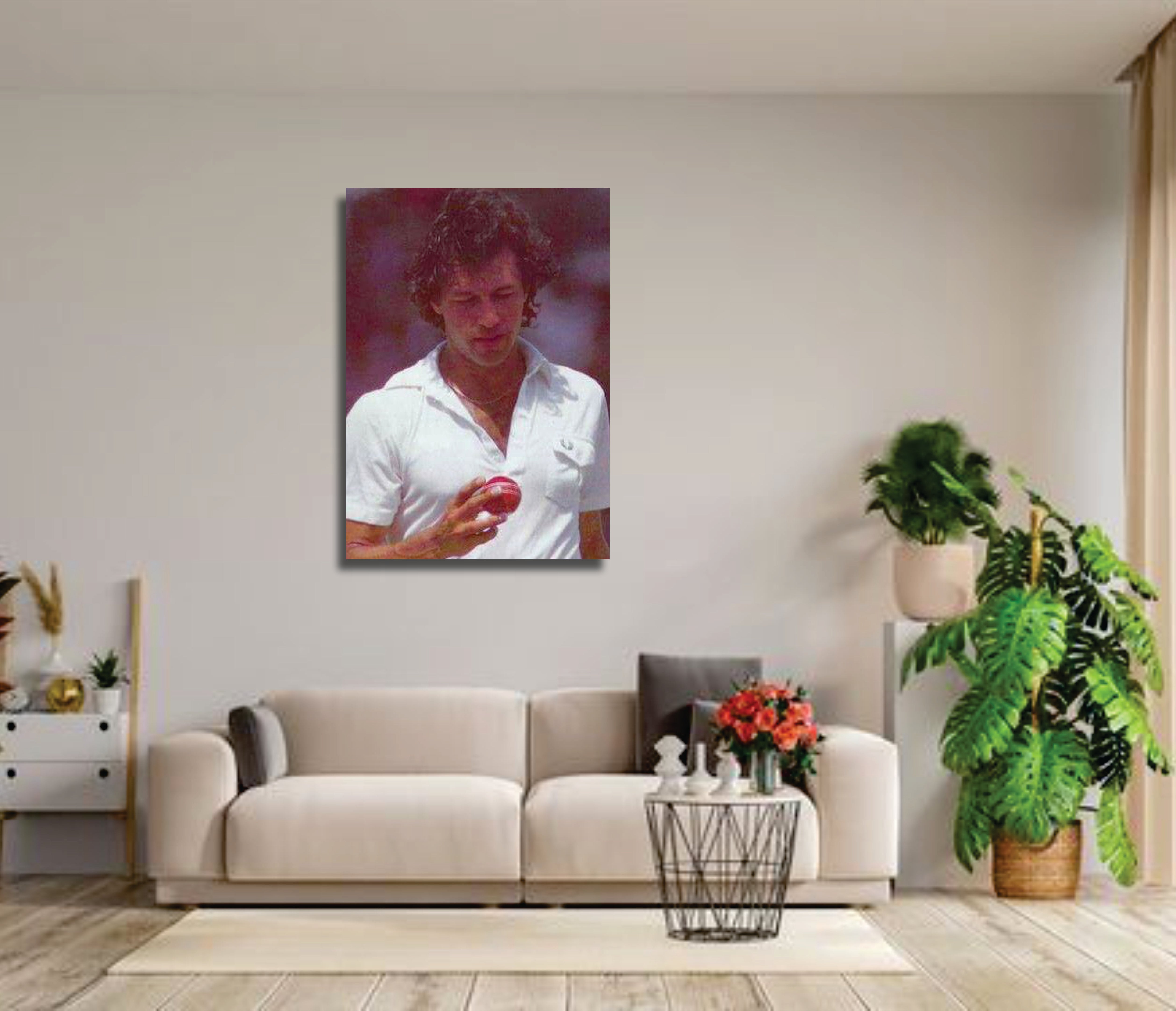 Imran Khan Looking At Ball - cricket wall art