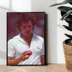 Imran Khan Looking At Ball - cricket wall art