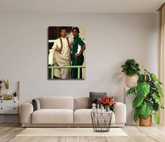 Khan With Shoaib Akhtar - cricket wall art