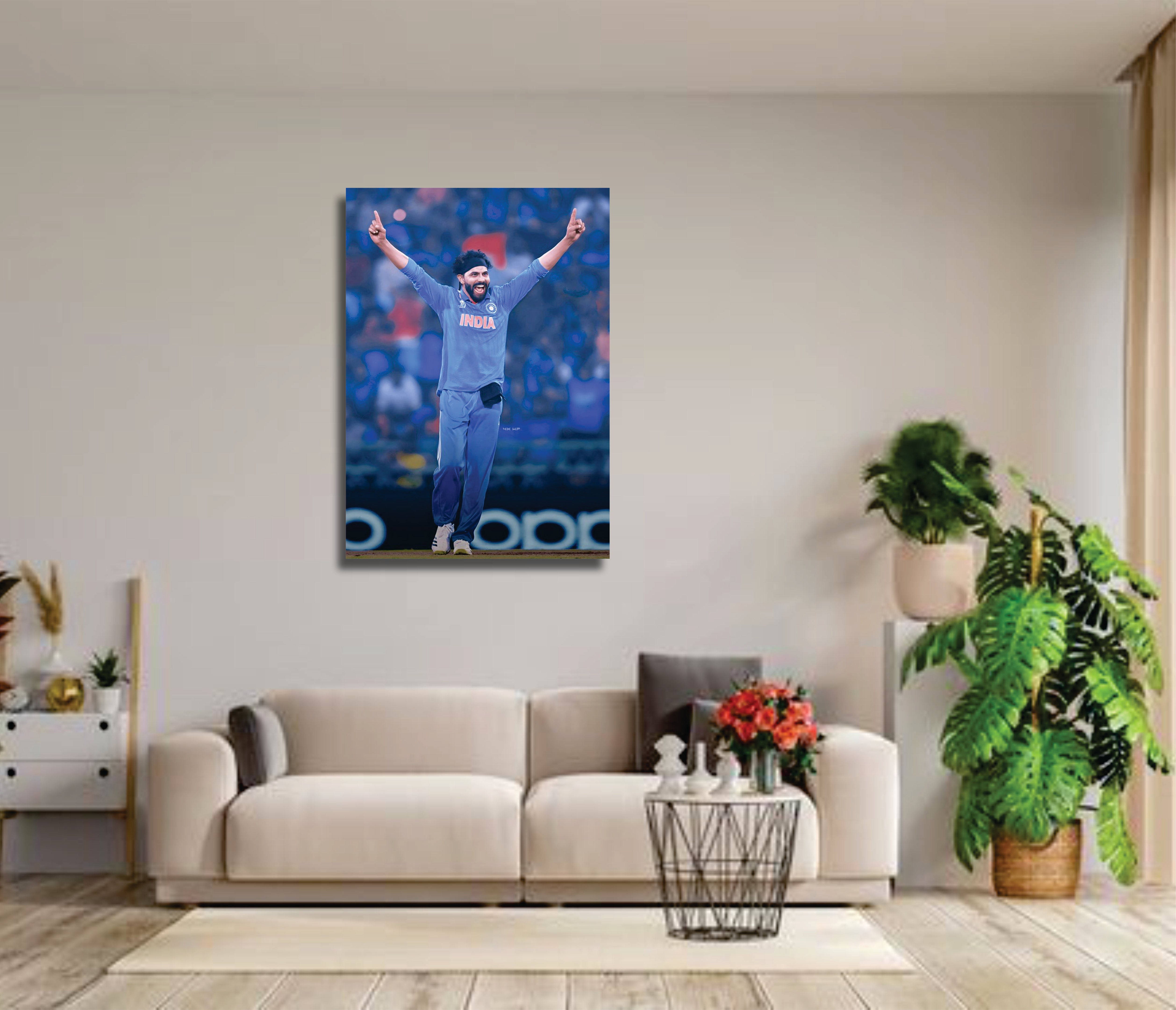 Ravindra Jadeja - cricket wall art