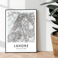 Map of Lahore, Pakistan