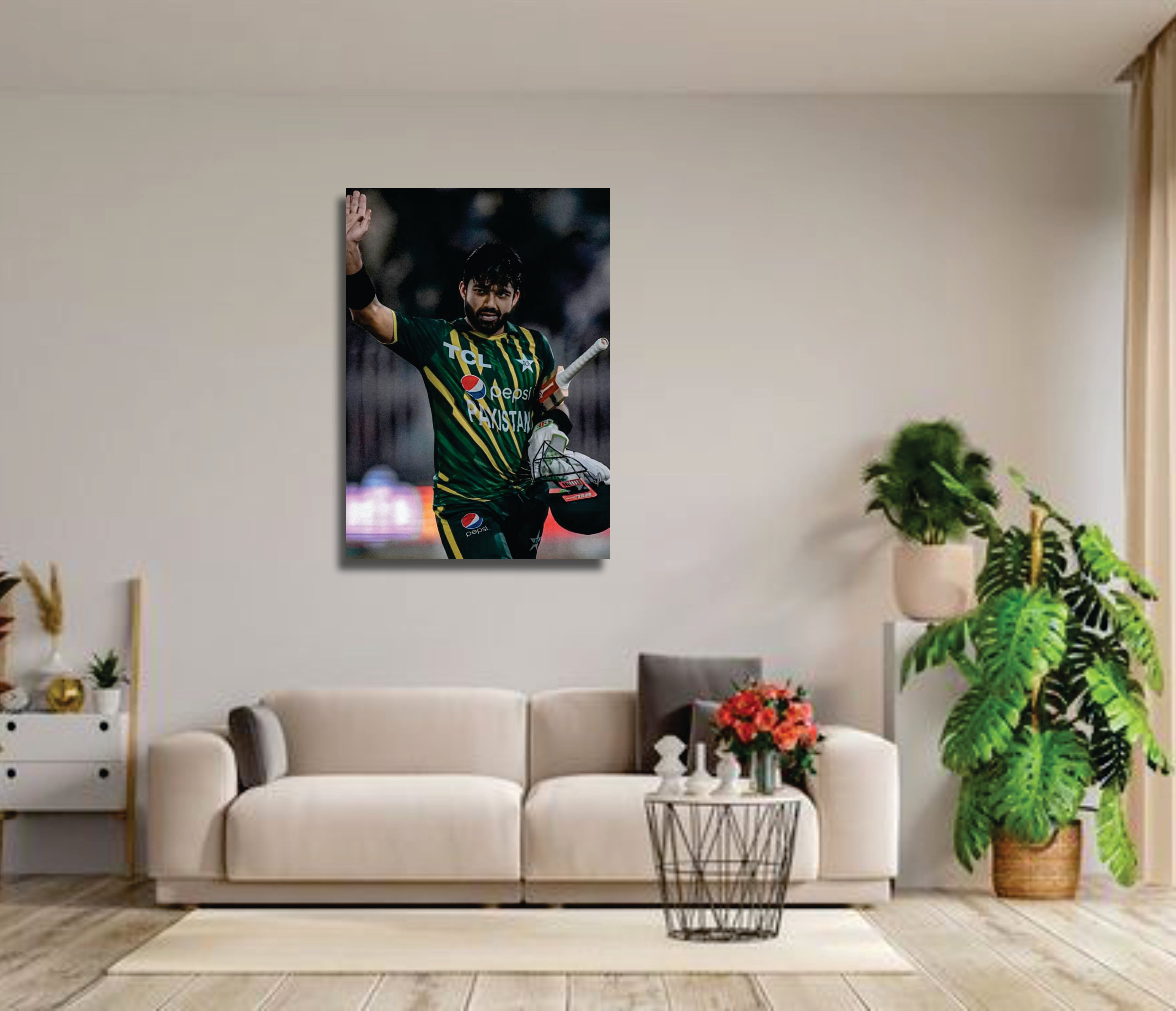 Muhammad Rizwan - cricket wall art