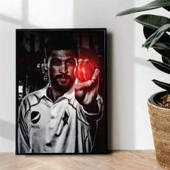 Muhammad Amir on Fire - cricket wall art