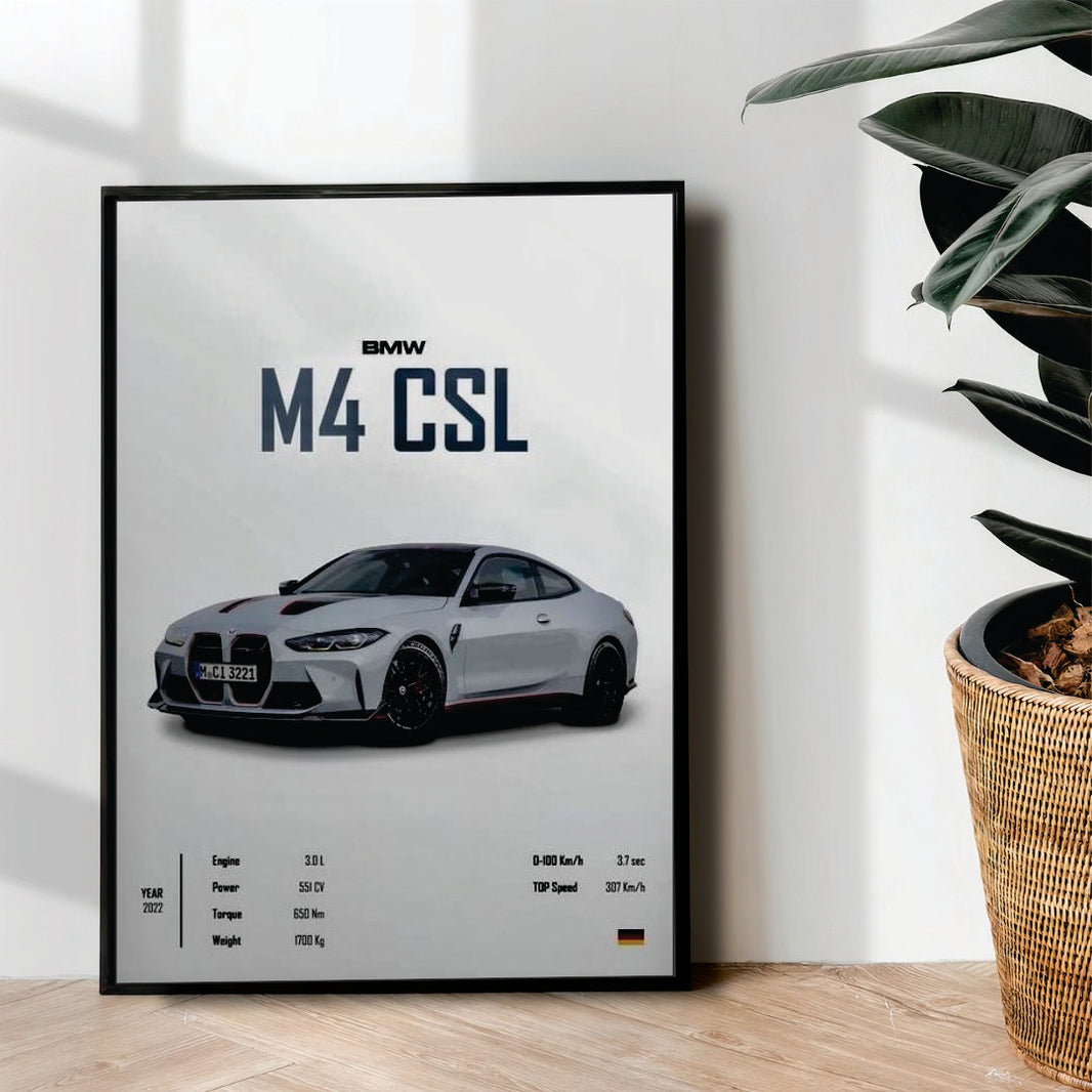 BMW M4 CSL - wall art