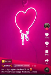 dripping heart Neon Sign