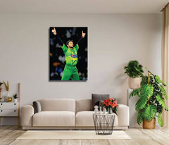 Shahid Afridi Celebrating - cricket wall art