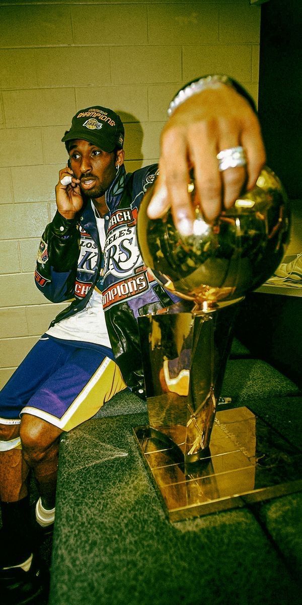 Jordan with NBA Trophy Basketball