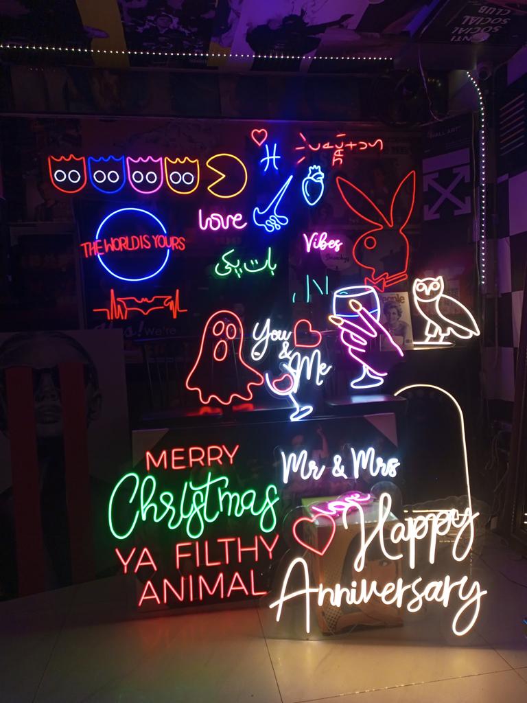 merry Christmas ya filthy animal neon sign