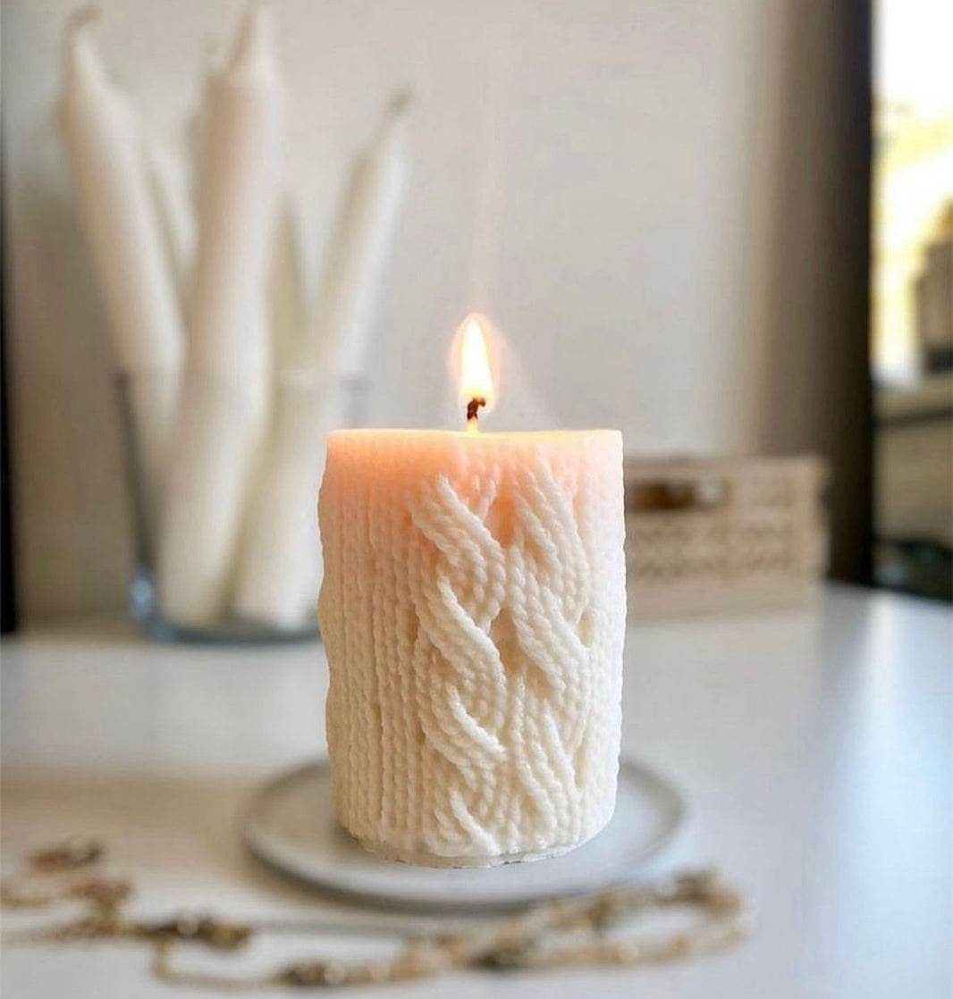 Winter Log Decorative Candle
