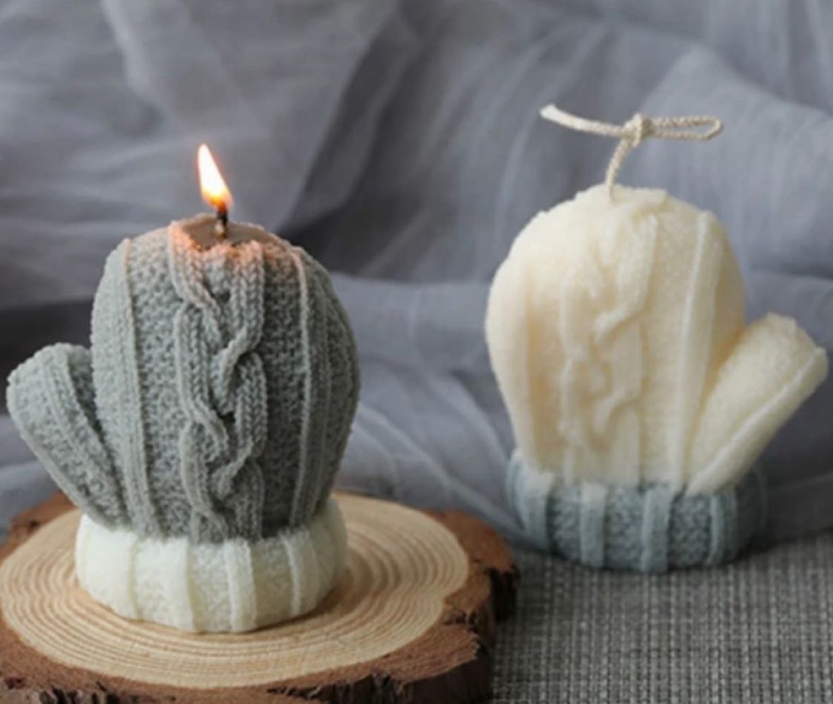 Mitten Pair Decorative Candle