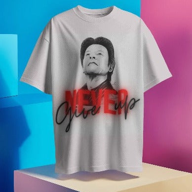 Fight like a khan Never Give up - t shirt