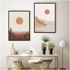 Bundle set of 2 Dunes Abstract Artwork - wall art