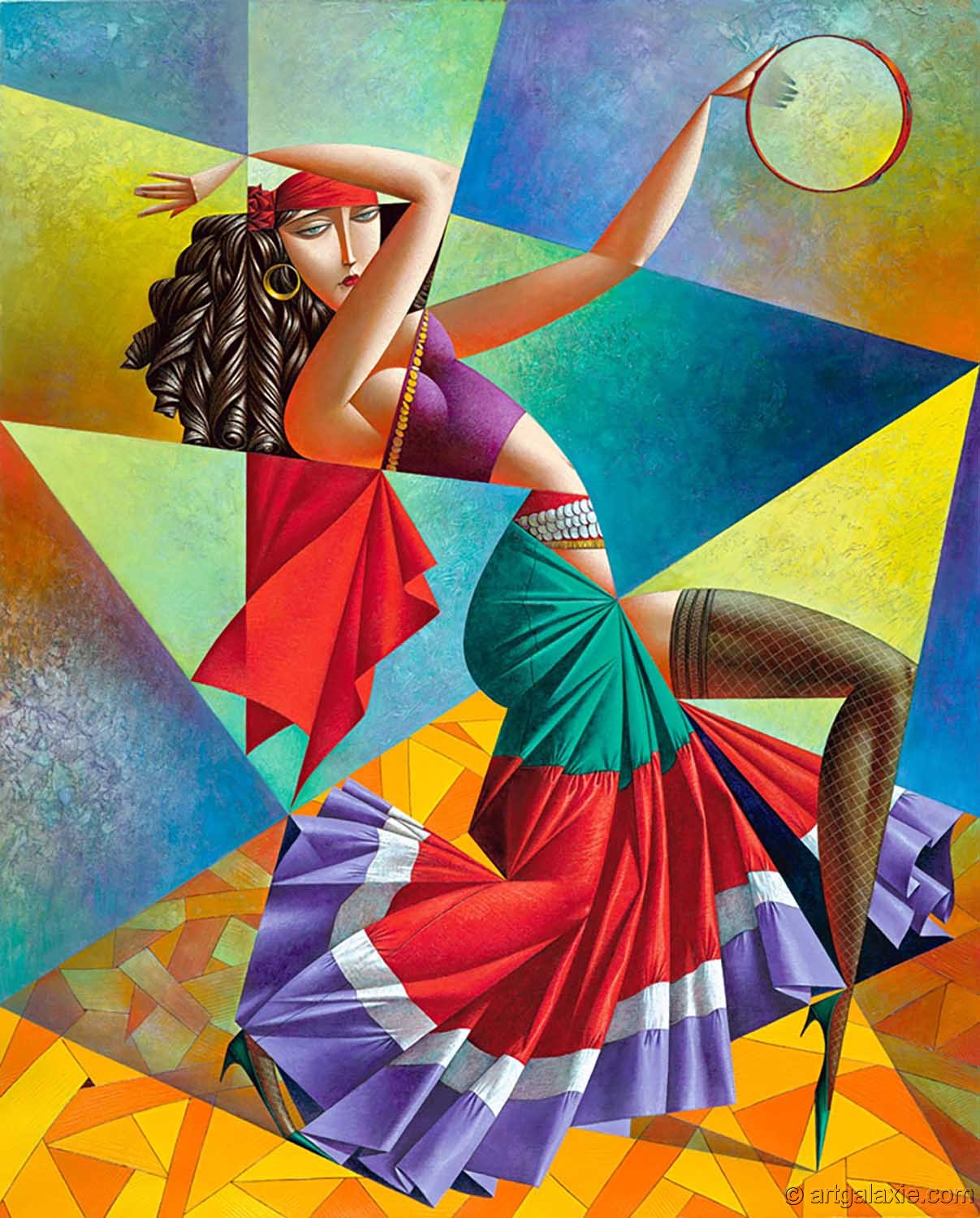 Dancing Girl abstract art - wall art