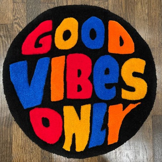 Good Vibes Only rug - fluffy rugs