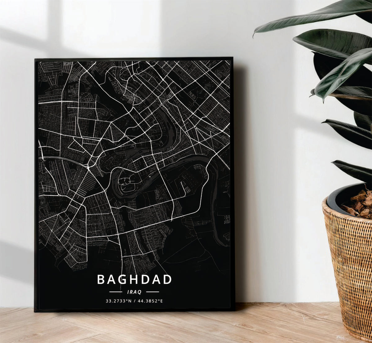 Baghdad map - wall art