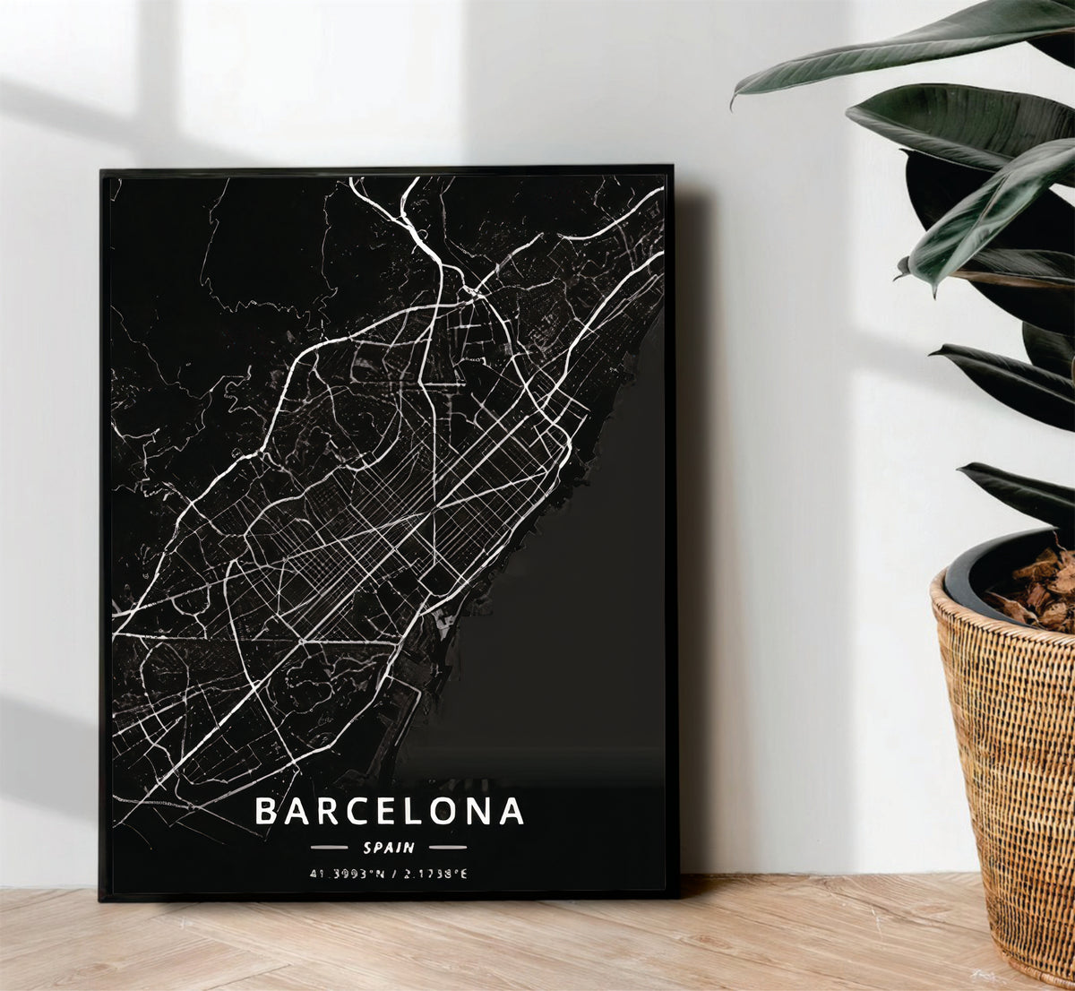 Barcelona Map - wall art